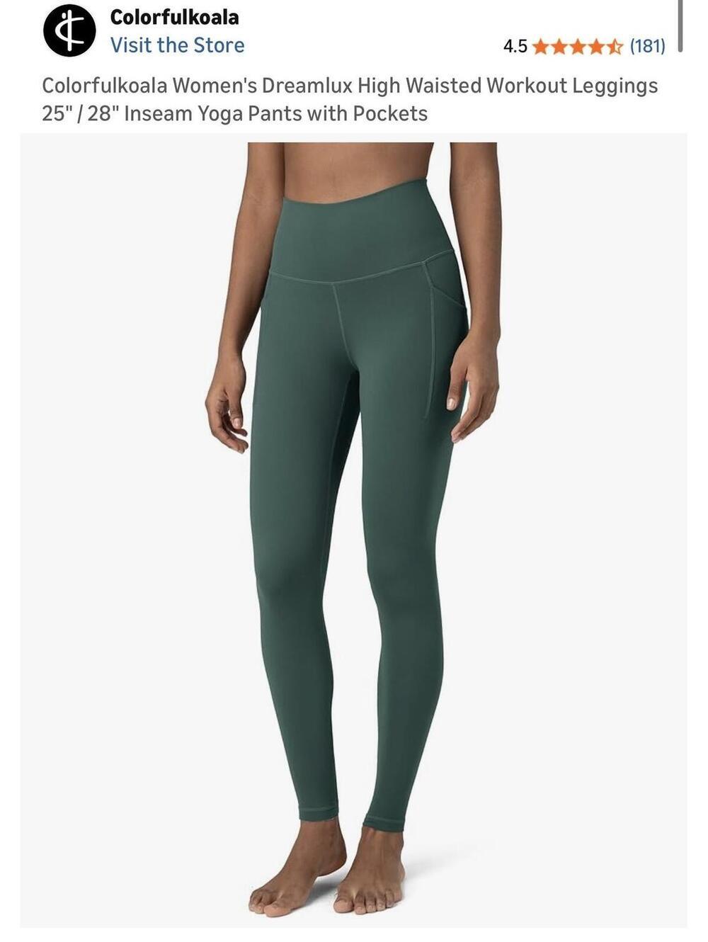 Colorfulkoala Women's Dreamlux High Waisted Workout Leggings 25" / 28" Inseam